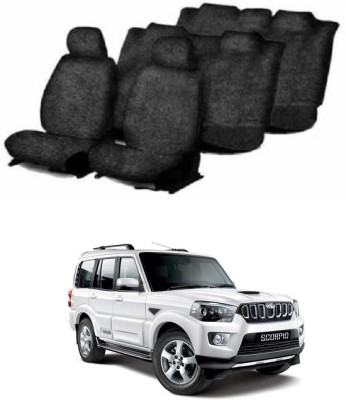 Autohug Cotton Car Seat Cover For Mahindra Scorpio 7S(All Detachable Headrest, Mono Back Seat, Without Back Seat Arm Rest, 7 Seater, 2 Back Seat Head Rests)