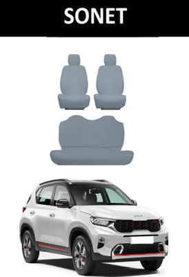 Autoxygen Cotton Car Seat Cover For Kia Sonet(Front Detachable Headrest, Mono Back Seat, Without Back Seat Arm Rest, 5 Seater, 2 Back Seat Head Rests)