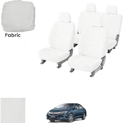 Crokrok Fabric Car Seat Cover For Honda City 1.3/1.5(Front Detachable Headrest, Mono Back Seat, With Back Seat Arm Rest, 5 Seater, 2 Back Seat Head Rests)