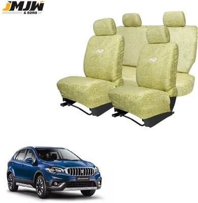 JMJW & SONS Cotton Car Seat Cover For Maruti S-Cross(All Detachable Headrest, Split Back Seat, With Back Seat Arm Rest, 5 Seater, 2 Back Seat Head Rests)