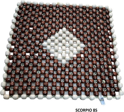 Q1 Beads Wooden Car Seat Cover For Mahindra Scorpio 8S(NA, Mono Back Seat, Without Back Seat Arm Rest, 1 Seater)