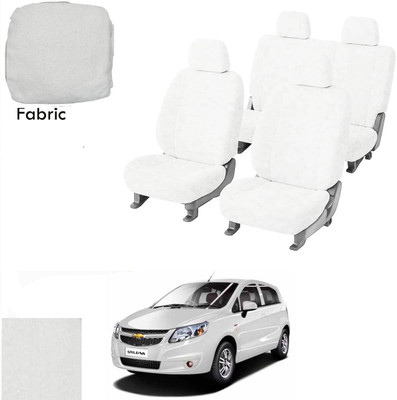 Crokrok Fabric Car Seat Cover For Chevrolet Sail UVA(Front Detachable Headrest, Mono Back Seat, With Back Seat Arm Rest, 5 Seater, 2 Back Seat Head Rests)
