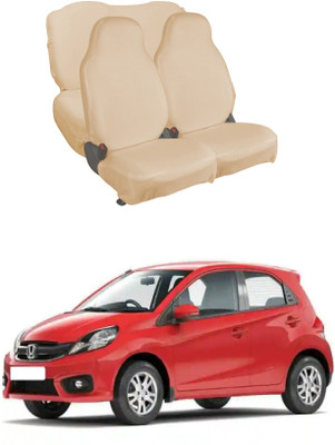 Autoxygen Cotton Car Seat Cover For Honda Brio(Fixed Head Rest, Mono Back Seat, Without Back Seat Arm Rest, 5 Seater, 2 Back Seat Head Rests)