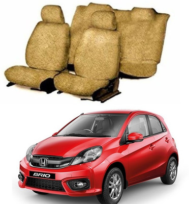 Autohug Cotton Car Seat Cover For Honda Brio(Fixed Head Rest, Mono Back Seat, Without Back Seat Arm Rest, 5 Seater, 2 Back Seat Head Rests)
