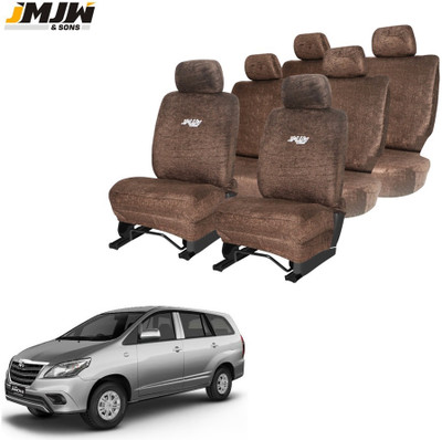 JMJW & SONS Cotton Car Seat Cover For Toyota Innova 8S(All Detachable Headrest, Split Back Seat, Without Back Seat Arm Rest, 8 Seater, 2 Back Seat Head Rests)