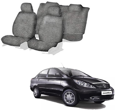 Autohug Cotton Car Seat Cover For Tata Manza(All Detachable Headrest, Mono Back Seat, With Back Seat Arm Rest, 5 Seater, 2 Back Seat Head Rests)