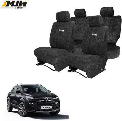 JMJW & SONS Cotton Car Seat Cover For Renault Kiger(All Detachable Headrest, Split Back Seat, With Back Seat Arm Rest, 5 Seater, 3 Back Seat Head Rests)
