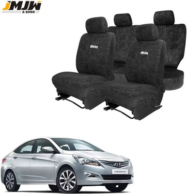 JMJW & SONS Cotton Car Seat Cover For Hyundai Verna Fluidic(All Detachable Headrest, Mono Back Seat, With Back Seat Arm Rest, 5 Seater, 2 Back Seat Head Rests)