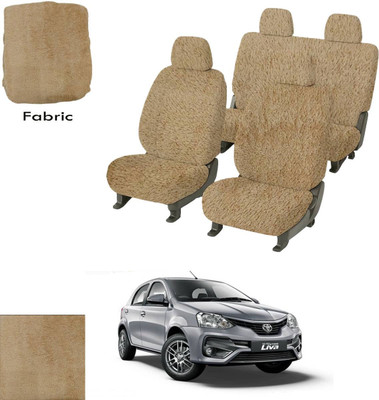 Crokrok Fabric Car Seat Cover For Toyota Etios Liva(Front Detachable Headrest, Mono Back Seat, With Back Seat Arm Rest, 5 Seater, 2 Back Seat Head Rests)