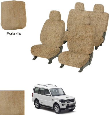 Crokrok Fabric Car Seat Cover For Mahindra New Scorpio(Front Detachable Headrest, Mono Back Seat, With Back Seat Arm Rest, 5 Seater, 2 Back Seat Head Rests)
