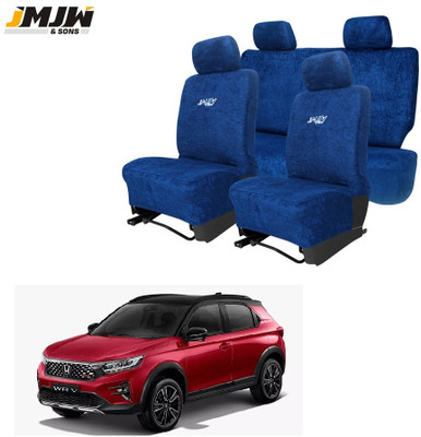 JMJW & SONS Cotton Car Seat Cover For Honda WRV(Front Detachable Headrest, Mono Back Seat, Without Back Seat Arm Rest, 5 Seater)