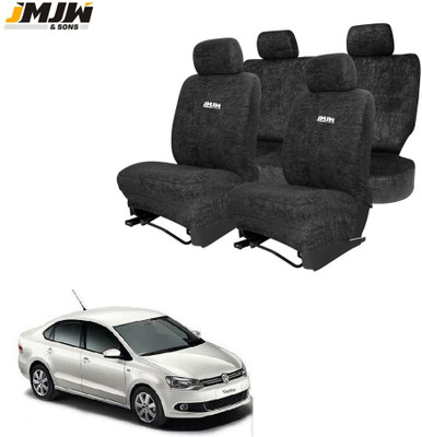 JMJW & SONS Cotton Car Seat Cover For Volkswagen Vento(All Detachable Headrest, Mono Back Seat, With Back Seat Arm Rest, 5 Seater, 2 Back Seat Head Rests)