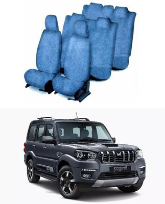 JMJW & SONS Cotton Car Seat Cover For Mahindra Scorpio(Front Detachable Headrest, Mono Back Seat, Without Back Seat Arm Rest, 9 Seater, 2 Back Seat Head Rests)