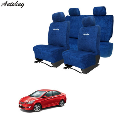 Autohug Cotton Car Seat Cover For Hyundai Verna Fluidic(All Detachable Headrest, Mono Back Seat, With Back Seat Arm Rest, 5 Seater, 2 Back Seat Head Rests)