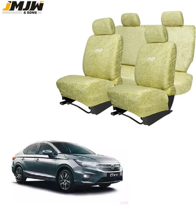 JMJW & SONS Cotton Car Seat Cover For Honda City 1.3/1.5(All Detachable Headrest, Mono Back Seat, With Back Seat Arm Rest, 5 Seater, 2 Back Seat Head Rests)