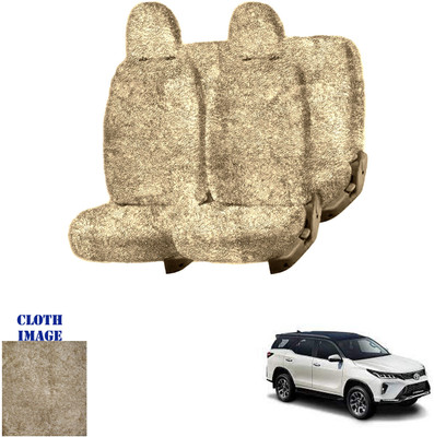 REPLEY Cotton Car Seat Cover For Toyota New Fortuner(Front Detachable Headrest, Without Back Seat Arm Rest, 7 Seater, 2 Back Seat Head Rests)
