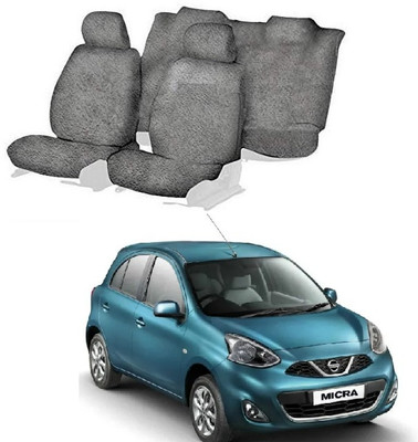Autohug Cotton Car Seat Cover For Nissan Micra(All Detachable Headrest, Mono Back Seat, Without Back Seat Arm Rest, 5 Seater, 2 Back Seat Head Rests)