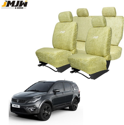 JMJW & SONS Cotton Car Seat Cover For Tata Hexa(All Detachable Headrest, Split Back Seat, With Back Seat Arm Rest, 5 Seater, 3 Back Seat Head Rests)