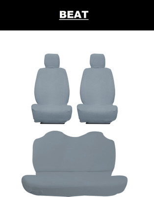 Autoxygen Cotton Car Seat Cover For Chevrolet Beat(Front Detachable Headrest, Mono Back Seat, Without Back Seat Arm Rest, 5 Seater, 2 Back Seat Head Rests)
