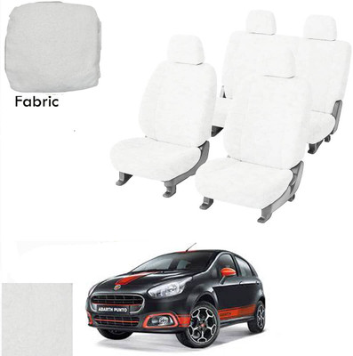 Crokrok Fabric Car Seat Cover For Fiat Abarth Punto(Front Detachable Headrest, Mono Back Seat, With Back Seat Arm Rest, 5 Seater, 2 Back Seat Head Rests)