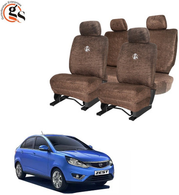 GSE Cotton Car Seat Cover For Tata Zest(Front Detachable Headrest, Mono Back Seat, Without Back Seat Arm Rest, 5 Seater)