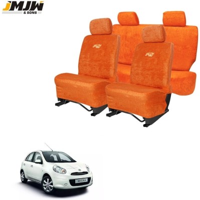 JMJW & SONS Cotton Car Seat Cover For Nissan Micra(All Detachable Headrest, Mono Back Seat, Without Back Seat Arm Rest, 5 Seater, 2 Back Seat Head Rests)