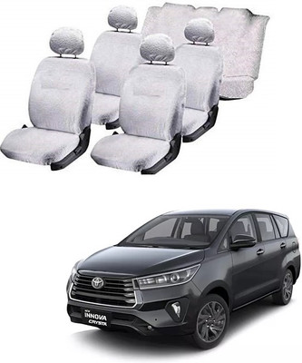 Autohug Cotton Car Seat Cover For Toyota Innova Crysta(All Detachable Headrest, Split Back Seat, With Back Seat Arm Rest, 8 Seater, 2 Back Seat Head Rests)