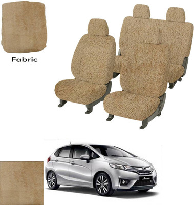 Crokrok Fabric Car Seat Cover For Honda Jazz(Front Detachable Headrest, Mono Back Seat, With Back Seat Arm Rest, 5 Seater, 2 Back Seat Head Rests)