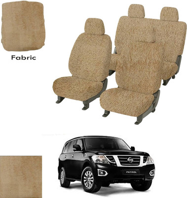 Crokrok Fabric Car Seat Cover For Nissan Patrol(Front Detachable Headrest, Mono Back Seat, With Back Seat Arm Rest, 5 Seater, 2 Back Seat Head Rests)