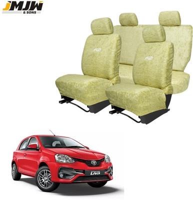 JMJW & SONS Cotton Car Seat Cover For Toyota Etios Liva(All Detachable Headrest, Mono Back Seat, Without Back Seat Arm Rest, 5 Seater, 2 Back Seat Head Rests)