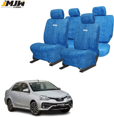 JMJW & SONS Cotton Car Seat Cover For Toyota Etios(Front Detachable Headrest, Mono Back Seat, Without Back Seat Arm Rest, 5 Seater)