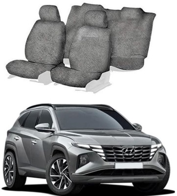 JMJW & SONS Cotton Car Seat Cover For Hyundai Tucson(All Detachable Headrest, Split Back Seat, With Back Seat Arm Rest, 5 Seater, 3 Back Seat Head Rests)