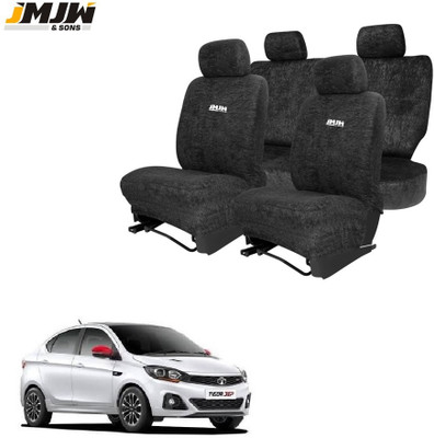 JMJW & SONS Cotton Car Seat Cover For Tata Tigor(Front Detachable Headrest, Mono Back Seat, With Back Seat Arm Rest, 5 Seater, 3 Back Seat Head Rests)