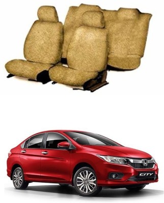 CushionCrafters Cotton Car Seat Cover For Honda City 1.3/1.5(All Detachable Headrest, Mono Back Seat, With Back Seat Arm Rest, 5 Seater, 2 Back Seat Head Rests)