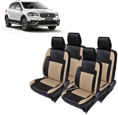 JMDi Leatherette Car Seat Cover For Maruti S-Cross(Fixed Head Rest, Mono Back Seat, With Back Seat Arm Rest, 5 Seater)