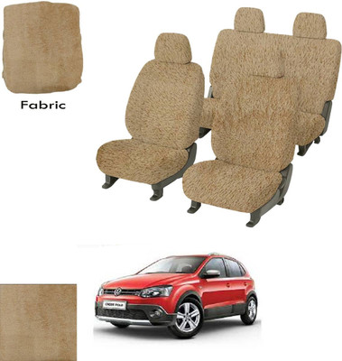 Crokrok Fabric Car Seat Cover For Volkswagen Polo Cross(Front Detachable Headrest, Mono Back Seat, With Back Seat Arm Rest, 5 Seater, 2 Back Seat Head Rests)