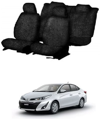 JMJW & SONS Cotton Car Seat Cover For Toyota Yaris(All Detachable Headrest, Split Back Seat, With Back Seat Arm Rest, 5 Seater, 3 Back Seat Head Rests)