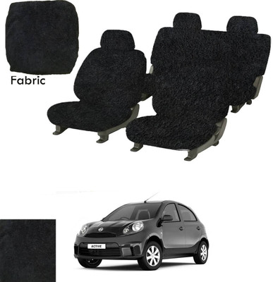 Crokrok Fabric Car Seat Cover For Nissan Micra Active(Front Detachable Headrest, Mono Back Seat, With Back Seat Arm Rest, 5 Seater, 2 Back Seat Head Rests)