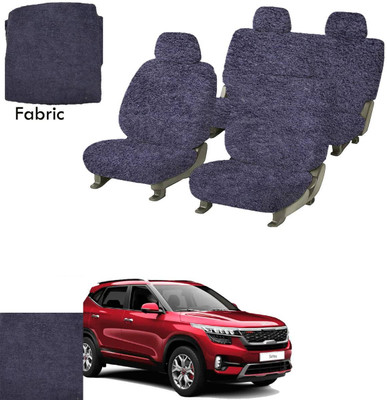 Crokrok Fabric Car Seat Cover For Kia Seltos(Front Detachable Headrest, Mono Back Seat, With Back Seat Arm Rest, 5 Seater, 2 Back Seat Head Rests)