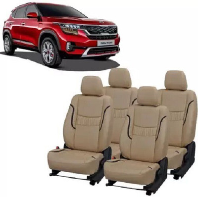 autodesign PU Leather Car Seat Cover For Kia Seltos(5 Seater, 2 Back Seat Head Rests)