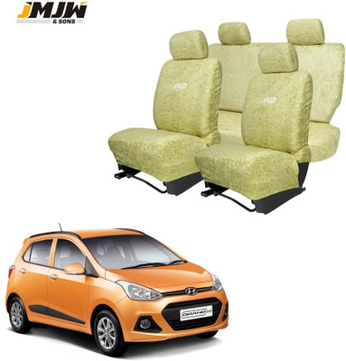JMJW & SONS Cotton Car Seat Cover For Hyundai Grand i10(Fixed Head Rest, Mono Back Seat, Without Back Seat Arm Rest, 5 Seater)