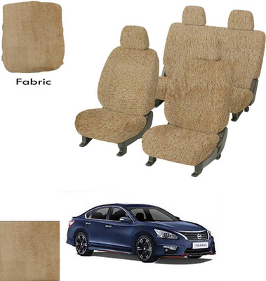 Crokrok Fabric Car Seat Cover For Nissan Teana(Front Detachable Headrest, Mono Back Seat, With Back Seat Arm Rest, 5 Seater, 2 Back Seat Head Rests)