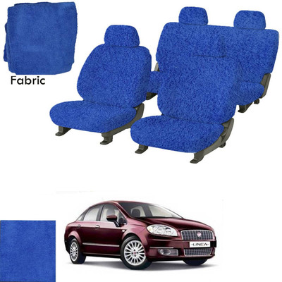 Crokrok Fabric Car Seat Cover For Fiat Linea(Front Detachable Headrest, Mono Back Seat, With Back Seat Arm Rest, 5 Seater, 2 Back Seat Head Rests)