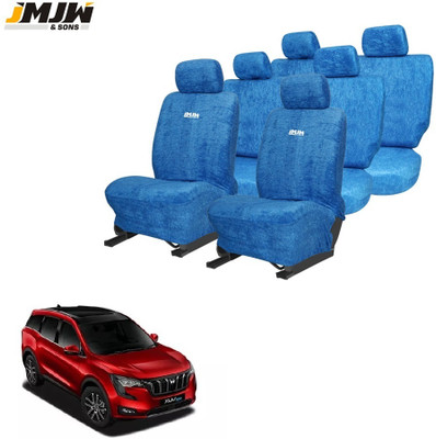 JMJW & SONS Cotton Car Seat Cover For Mahindra XUV(All Detachable Headrest, Split Back Seat, With Back Seat Arm Rest, 7 Seater, 2 Back Seat Head Rests)