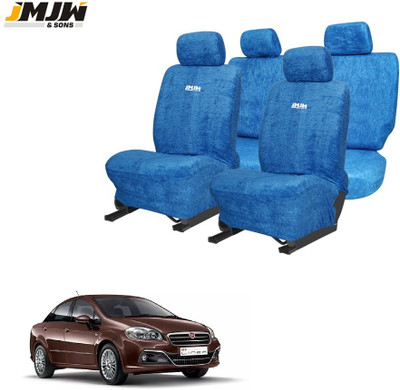 JMJW & SONS Cotton Car Seat Cover For Fiat Linea(All Detachable Headrest, Mono Back Seat, With Back Seat Arm Rest, 5 Seater, 2 Back Seat Head Rests)