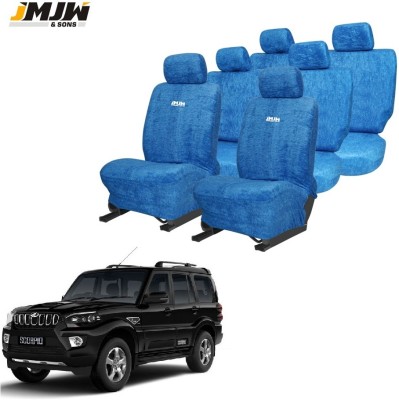 JMJW & SONS Cotton Car Seat Cover For Mahindra New Scorpio(All Detachable Headrest, Mono Back Seat, With Back Seat Arm Rest, 7 Seater, 2 Back Seat Head Rests)