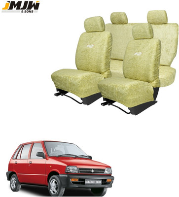 JMJW & SONS Cotton Car Seat Cover For Maruti 800(Front Detachable Headrest, Mono Back Seat, Without Back Seat Arm Rest, 5 Seater)