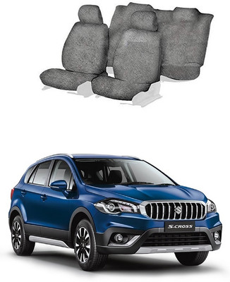 Autohug Cotton Car Seat Cover For Maruti S-Cross(All Detachable Headrest, Split Back Seat, With Back Seat Arm Rest, 5 Seater, 2 Back Seat Head Rests)