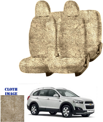 REPLEY Cotton Car Seat Cover For Chevrolet Captiva(Front Detachable Headrest, Without Back Seat Arm Rest, 5 Seater, 2 Back Seat Head Rests)