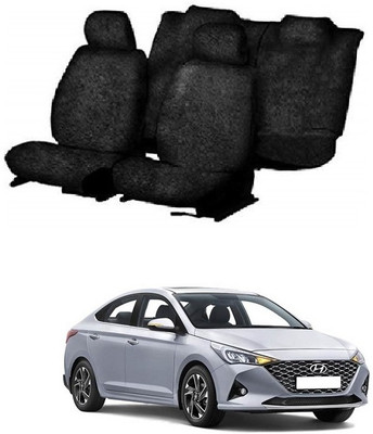 Autohug Cotton Car Seat Cover For Hyundai Verna Fluidic(All Detachable Headrest, Mono Back Seat, With Back Seat Arm Rest, 5 Seater, 2 Back Seat Head Rests)